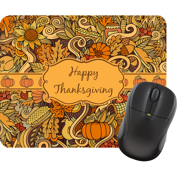 Custom Thanksgiving Rectangular Mouse Pad (Personalized)