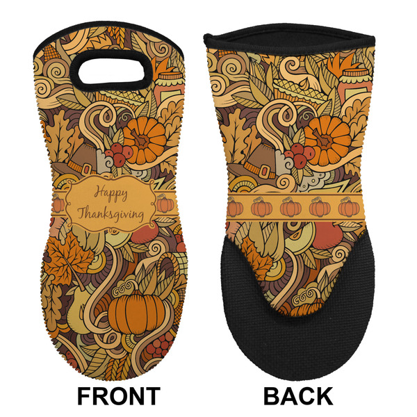 Thanksgiving Neoprene Oven Mitt (Front & Back)