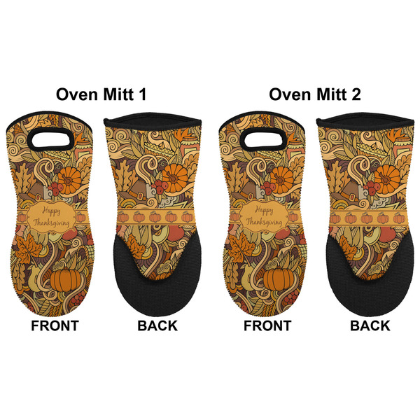 Thanksgiving Neoprene Oven Mitt - Set of 2 - Approval