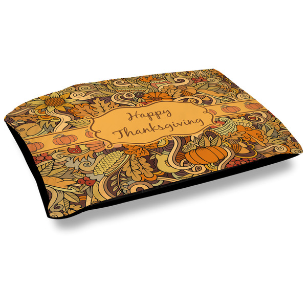 Custom Thanksgiving Outdoor Dog Bed - Large