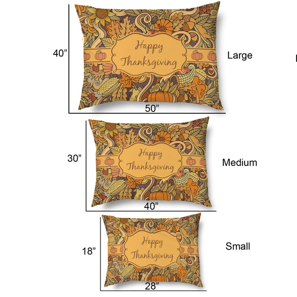 Thanksgiving Outdoor Dog Beds - SIZE CHART