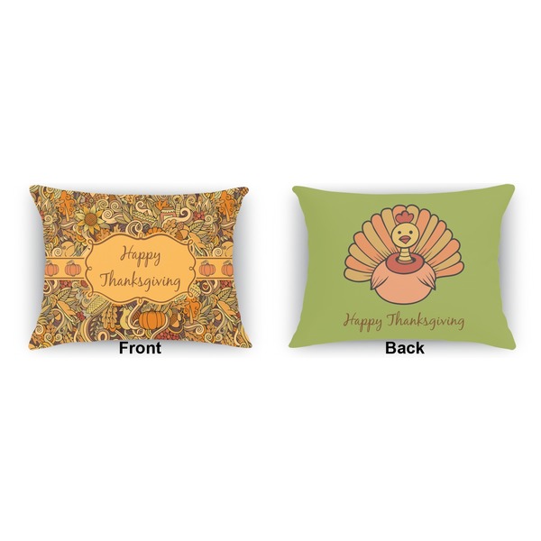 Thanksgiving  Outdoor Rectangular Throw Pillow (Front and Back)