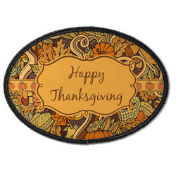 Thanksgiving Iron On Oval Patch