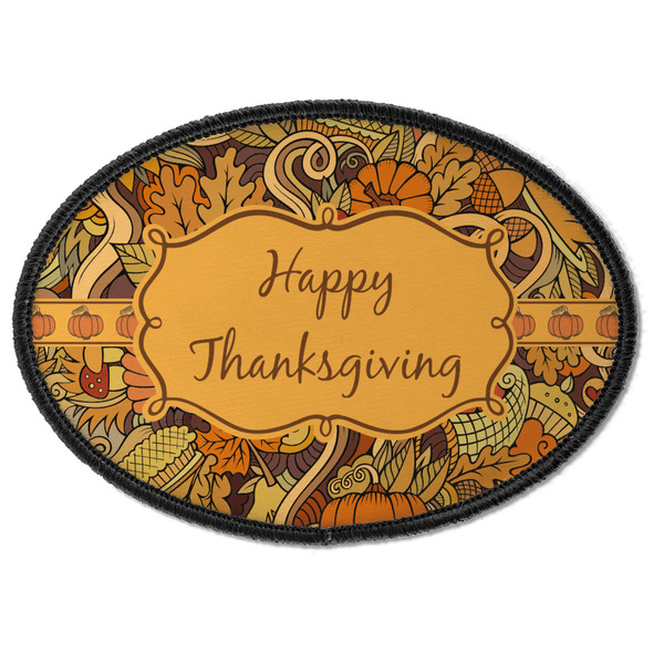 Custom Thanksgiving Iron On Oval Patch
