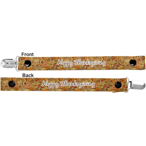 Thanksgiving Pacifier Clip - Front and Back