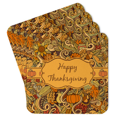 Custom Thanksgiving Paper Coasters