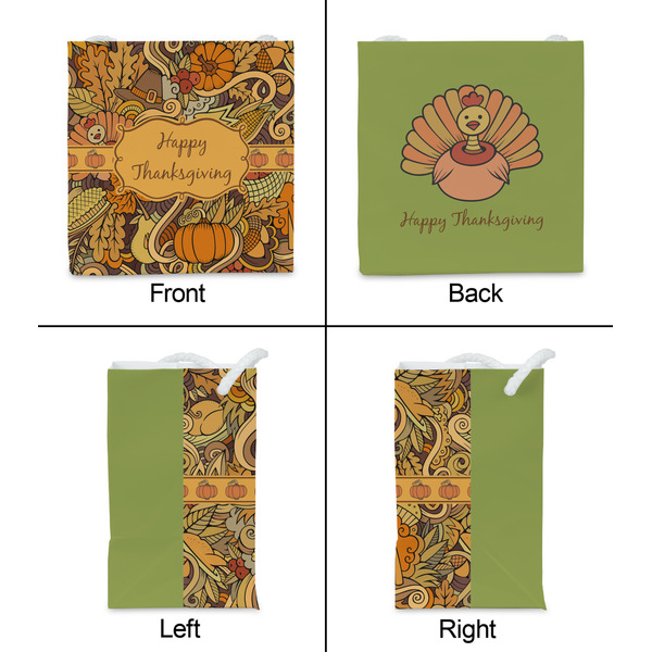 Thanksgiving Party Favor Gift Bag - Matte - Approval