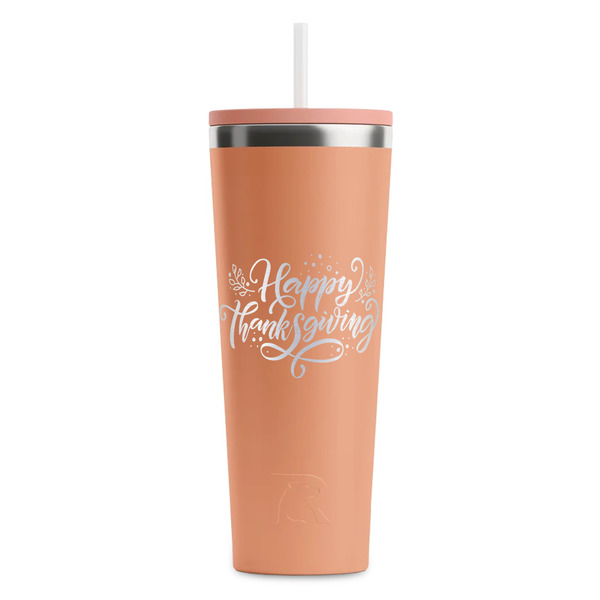 Thanksgiving Peach RTIC Everyday Tumbler - 28 oz. - Front