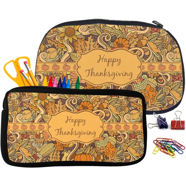 Thanksgiving Pencil / School Supplies Bags Small and Medium