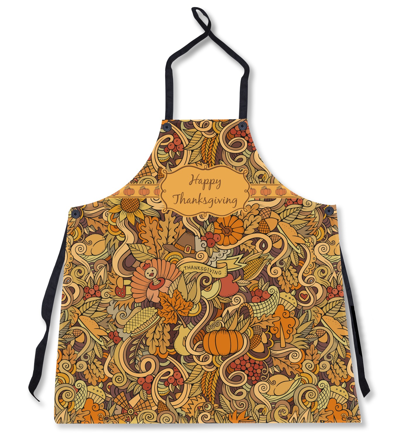 Thanksgiving Apron Without Pockets - YouCustomizeIt