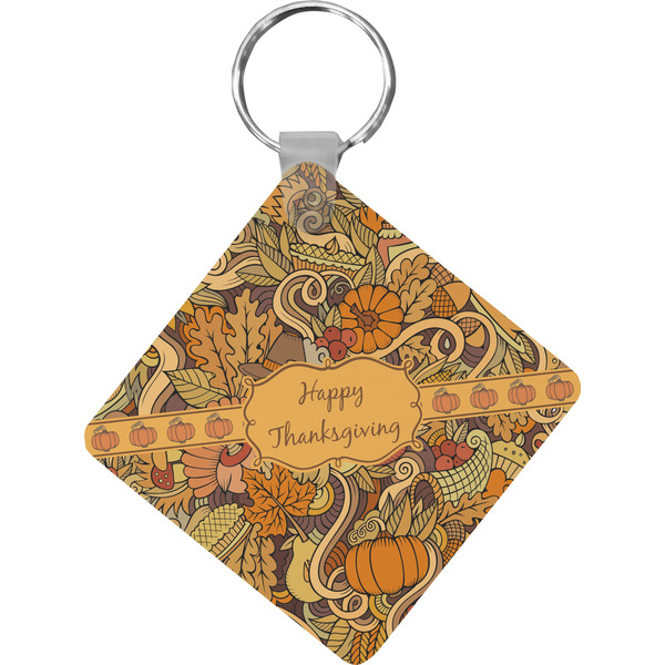 Custom Thanksgiving Diamond Plastic Keychain