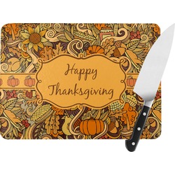 Thanksgiving Rectangular Glass Cutting Board (Personalized)