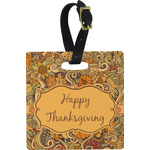 Thanksgiving Plastic Luggage Tag - Square