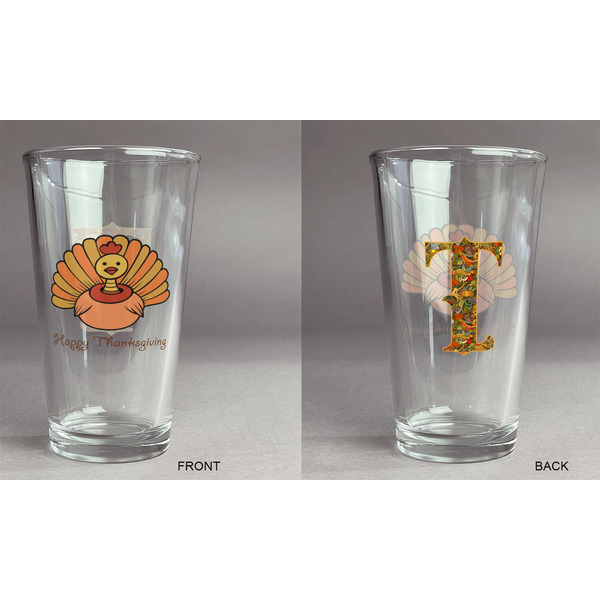 Thanksgiving Pint Glass - Two Content - Approval