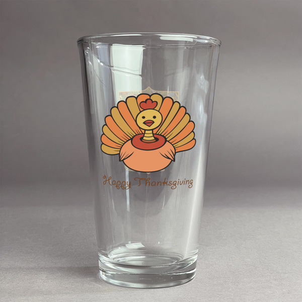 Custom Thanksgiving Pint Glass - Full Color Logo
