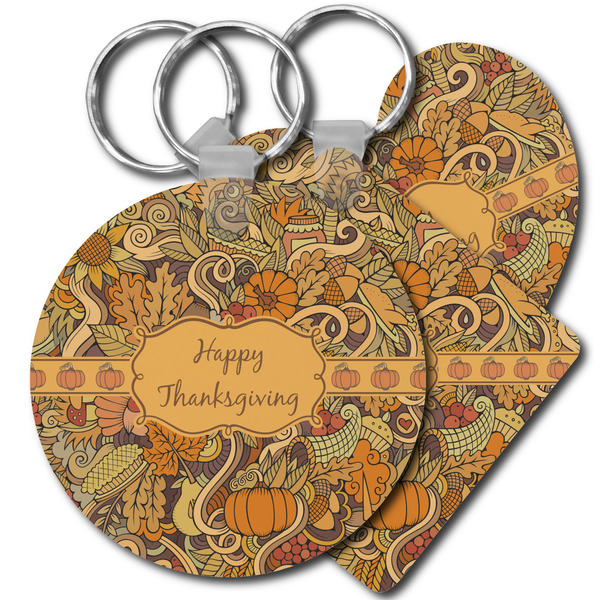 Custom Thanksgiving Plastic Keychain