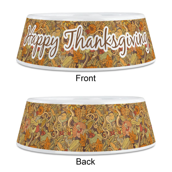 Thanksgiving Plastic Pet Bowls - Medium - APPROVAL