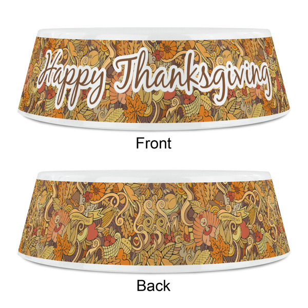 Thanksgiving Plastic Pet Bowls - Small - APPROVAL