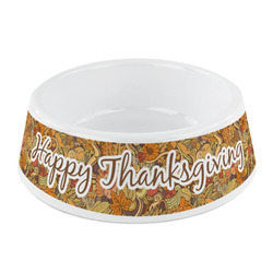 Thanksgiving Plastic Dog Bowl - Small