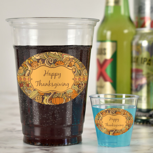 Thanksgiving Plastic Shot Glasses - In Context