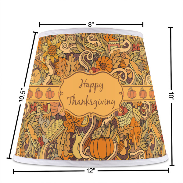 Thanksgiving Poly Film Empire Lampshade - Dimensions