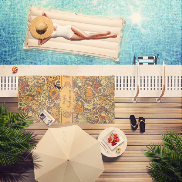 Thanksgiving Pool Towel Lifestyle