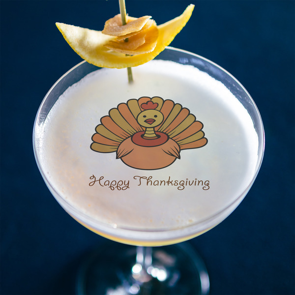 Thanksgiving Printed Drink Topper - Large - In Context