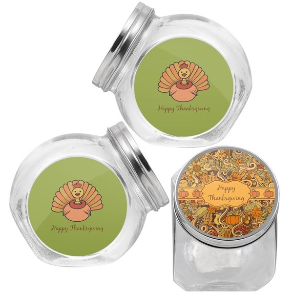 Thanksgiving Puppy Treat Jar - Top Left Right
