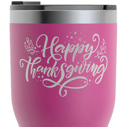 Thanksgiving RTIC Tumbler - Magenta - Laser Engraved - Double-Sided