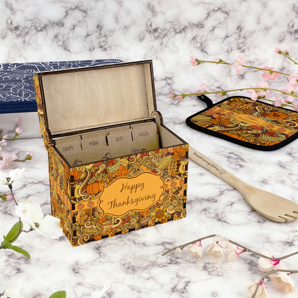 Thanksgiving Recipe Box - Full Color - In Context