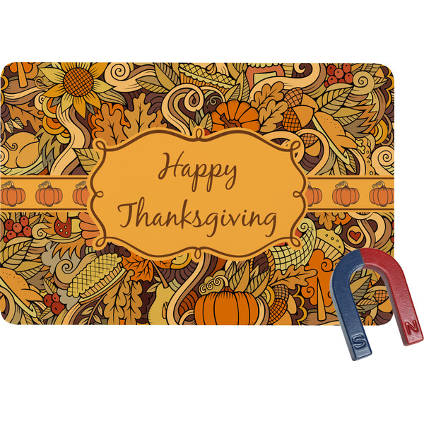 Custom Thanksgiving Rectangular Fridge Magnet (Personalized)
