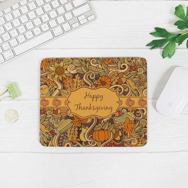 Thanksgiving Rectangular Mouse Pad - LIFESTYLE 2