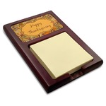 Thanksgiving Red Mahogany Sticky Note Holder (Personalized)