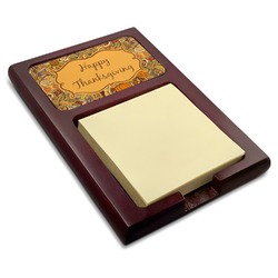 Thanksgiving Red Mahogany Sticky Note Holder (Personalized)