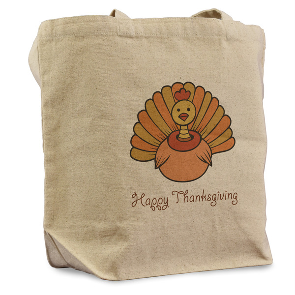 Custom Thanksgiving Reusable Cotton Grocery Bag