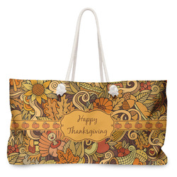 Thanksgiving Large Tote Bag with Rope Handles