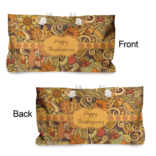 Thanksgiving Large Rope Tote - From & Back View