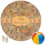 Thanksgiving Round Beach Towel (Personalized)