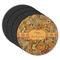 Thanksgiving Round Rubber Backed Coasters - Set of 4 (Personalized)