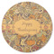 Thanksgiving Round Coaster Rubber Back - Single
