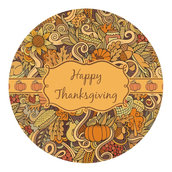 Custom Thanksgiving Round Decal - XLarge (Personalized)