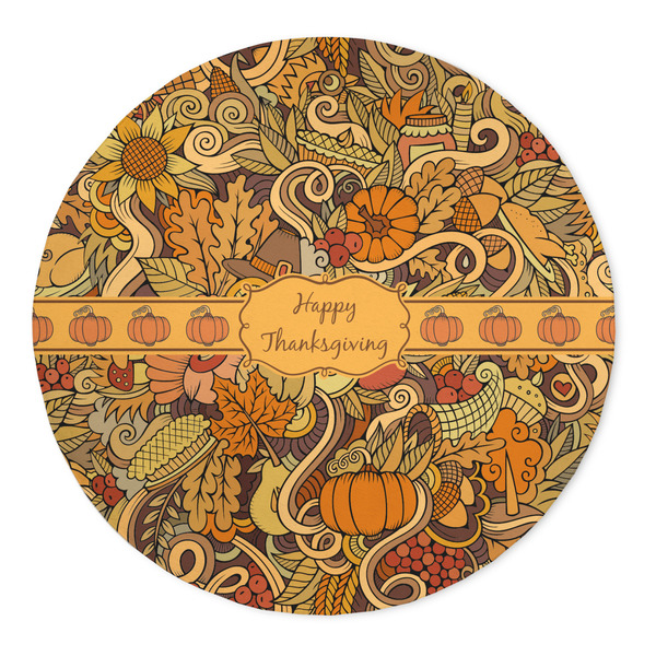 Custom Thanksgiving 5' Round Indoor Area Rug