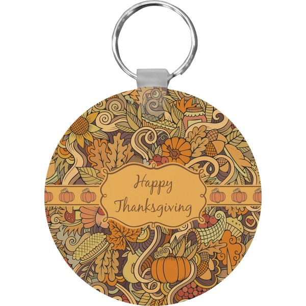Thanksgiving Round Keychain (Personalized)