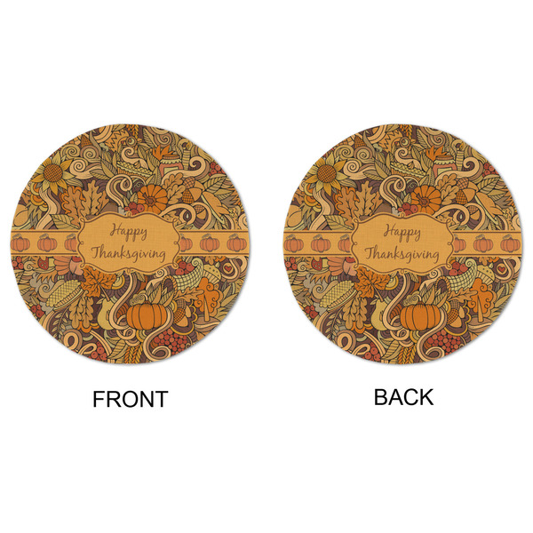Thanksgiving Round Linen Placemats - APPROVAL (double sided)