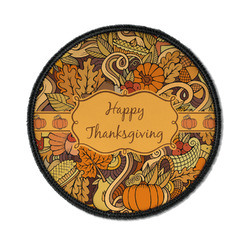 Thanksgiving Iron On Round Patch