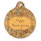 Thanksgiving Round Pet ID Tag - Large - Front