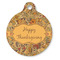 Thanksgiving Round Pet ID Tag