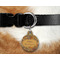 Thanksgiving Round Pet Tag on Collar & Dog