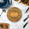 Thanksgiving Round Stone Trivet - In Context View