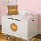 Thanksgiving Round Wall Decal on Toy Chest